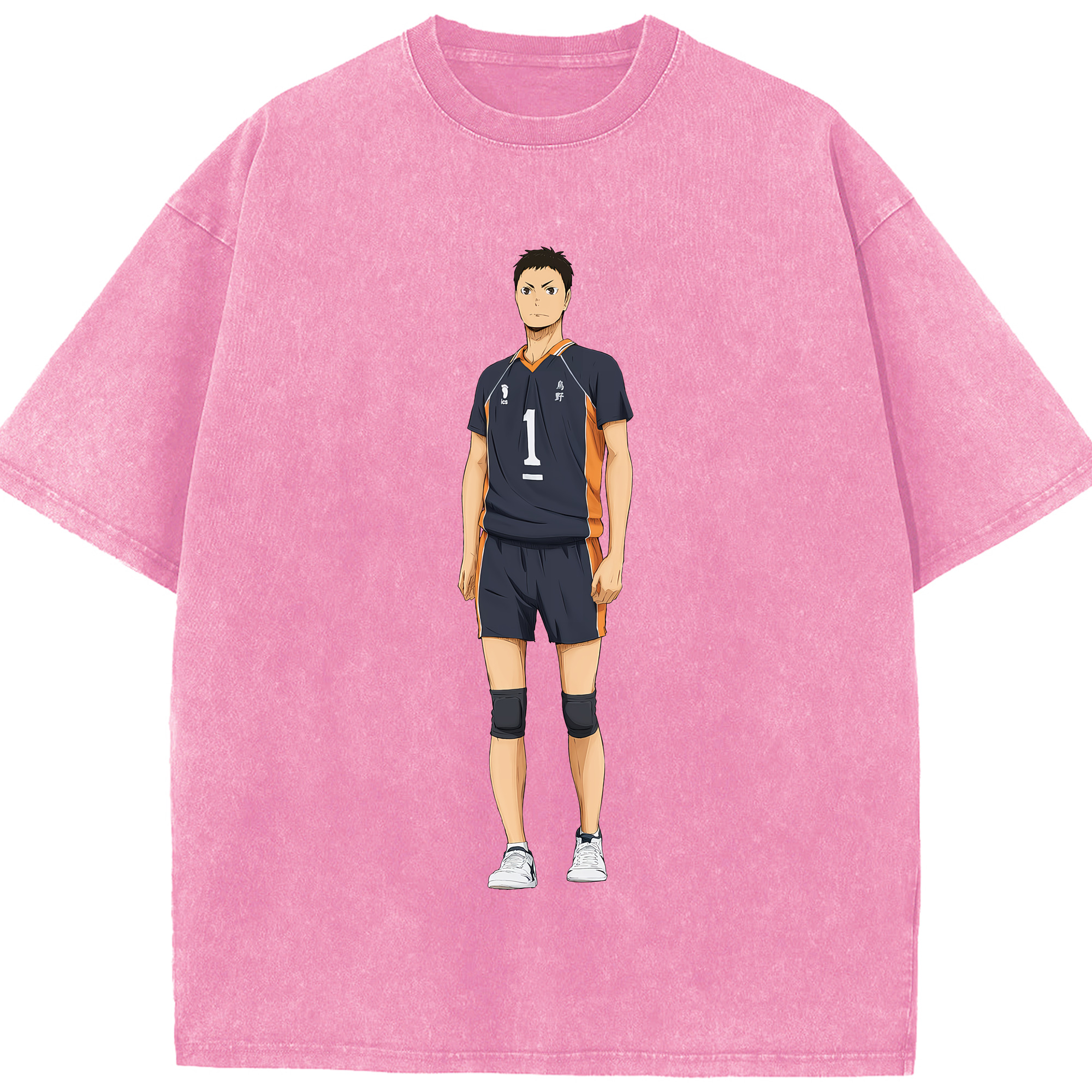 （画像用） ハイキュー!! Haikyu!! 綿100% ヴィンテージ風 半袖Tシャツ（フロントプリント）